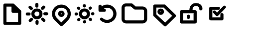 Arista Pro Icons SemiBold character specimen 2