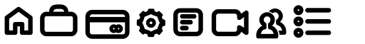 Arista Pro Icons SemiBold character specimen 3
