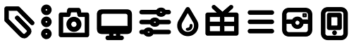 Aristotelica Icons Demi Bold font specimen