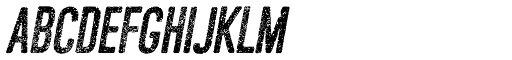 Asfalto Italic font specimen