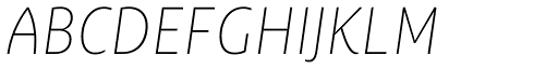 Ayita Pro Thin Italic font specimen