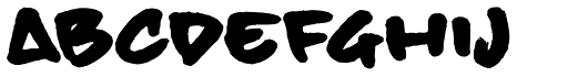 Billie Bold Hand font specimen