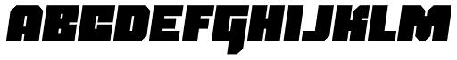 Blackentina 4F Italic font specimen
