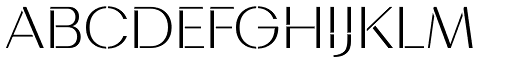Bodrum Stencil 12 Extra Light font specimen