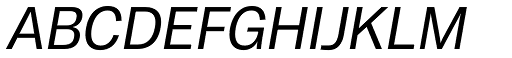 Body Text Italic font specimen