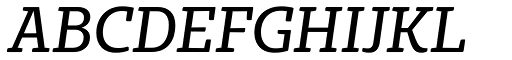 Bommer Slab Rounded Regular Italic font specimen
