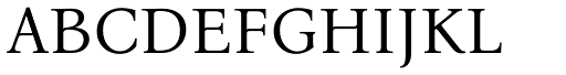 Bona Nova Regular font specimen