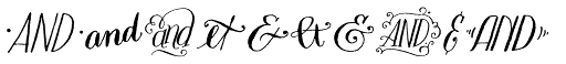 Bookeyed Sadie Ampersands font specimen