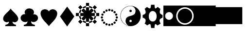 Bradwell Symbols font specimen