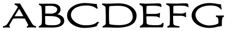 Bronzetti Expanded font specimen