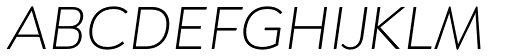 Brooklyn Heritage Sans Thin Italic font specimen