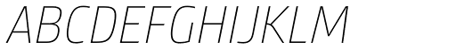 Bunday Sans Thin It font specimen