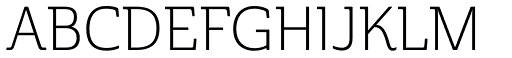 Cabrito Semi Light font specimen