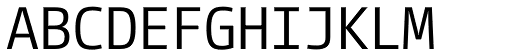 CamingoCode Regular font specimen