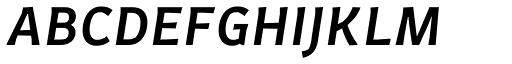 Certa Sans Medium Italic font specimen