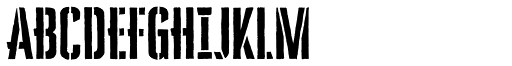 Cheddar Gothic Stencil font specimen