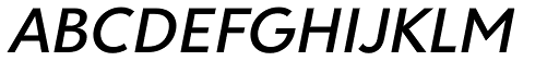 Clarika Geometric Medium Italic font specimen