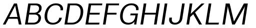 Clinica Pro Italic font specimen