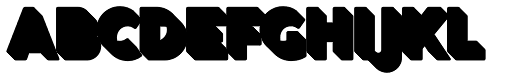 Cocogoose Pro Block Shadow font specimen