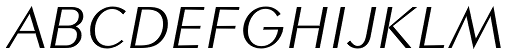 Contax Sans 56 Italic font specimen