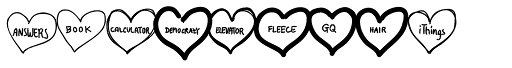 Conversation Hearts Sweethearts font specimen