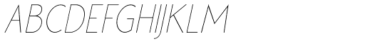 Cool Weekdays Thin Italic font specimen