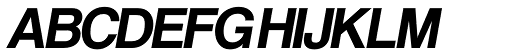Coolvetica Italic font specimen