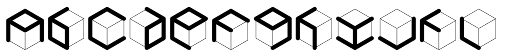 Cubie font specimen