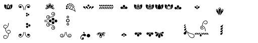 Darjeeling Ornaments font specimen