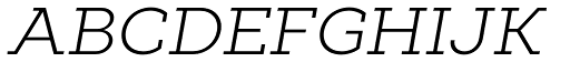 Deposit Pro Light Italic font specimen