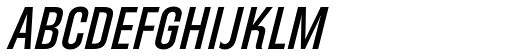 Directors Gothic 220 SemiBold Obl font specimen