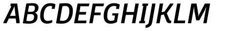 Domotika Medium Italic font specimen