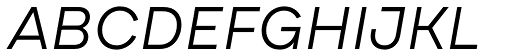 Draft B Regular Italic font specimen