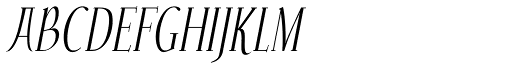 Echelon Italic font specimen