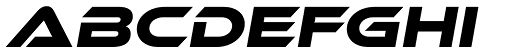 Ethnocentric Italic font specimen
