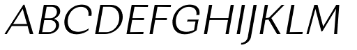 Excentra Pro Light Italic font specimen