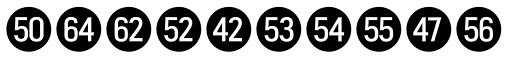 Fyra Numeric Circle Closed font specimen