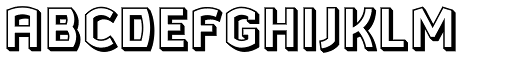 Ganymede3 D font specimen