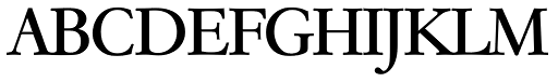Garamond Serial font specimen