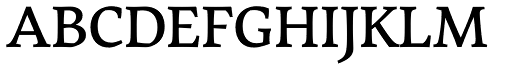 Garibaldi Medium font specimen