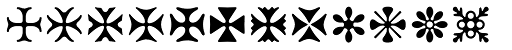 Garrigos Ornamentos font specimen