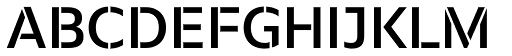 Global Medium Stencil font specimen