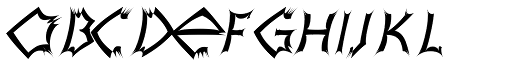 Gorey Oblique font specimen