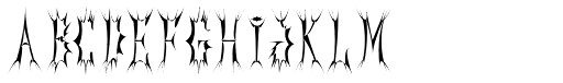 Gorey Tall font specimen
