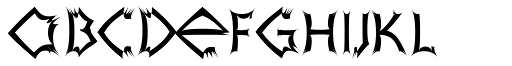 Gorey font specimen