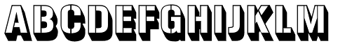 Gunplay 3D font specimen