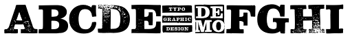 Hand Stamp Slab Serif Rough Regular DEMO font specimen