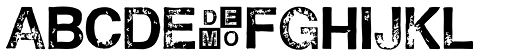 Hand Stamp Swiss Rough Sans Reg DEMO font specimen