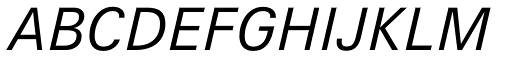 Hans Grotesque Italic font specimen