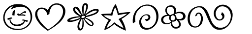 Happy Day Dingbats font specimen
